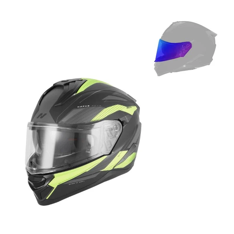 Casque intégral - N304S Revo noir mat jaune