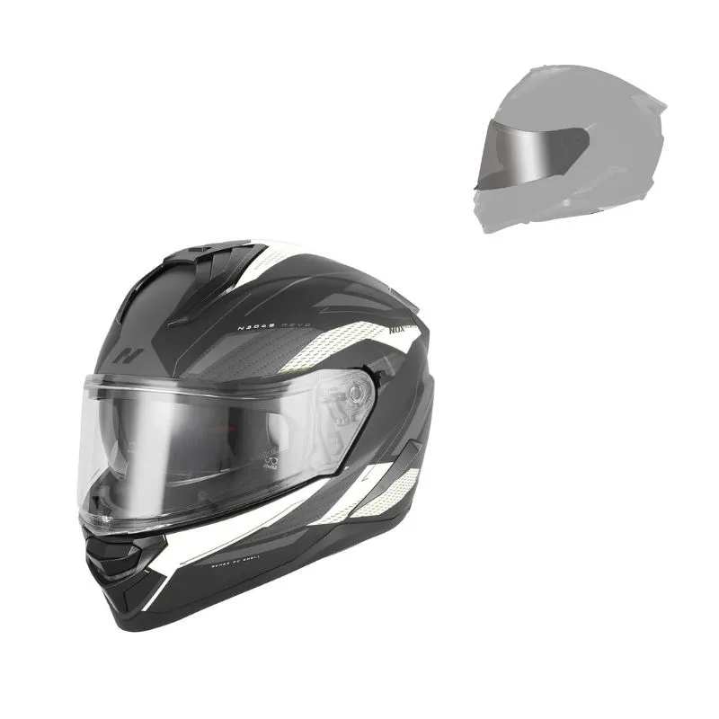 Casque intégral - N304S Revo noir mat blanc