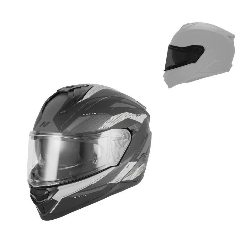 Casque intégral - N304S Revo noir mat argent