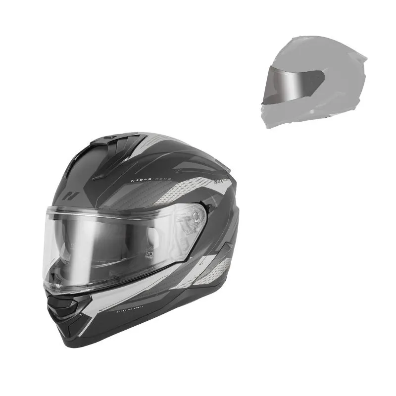 Casque intégral - N304S Revo noir mat argent
