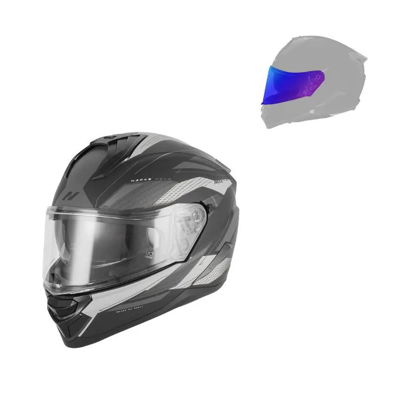 Casque intégral - N304S Revo noir mat argent