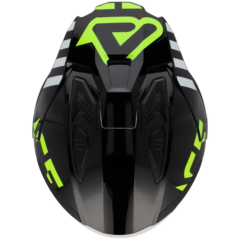 Casco Acerbis Jet Aria Evo Graphic - Negro/Blanco/Amarillo