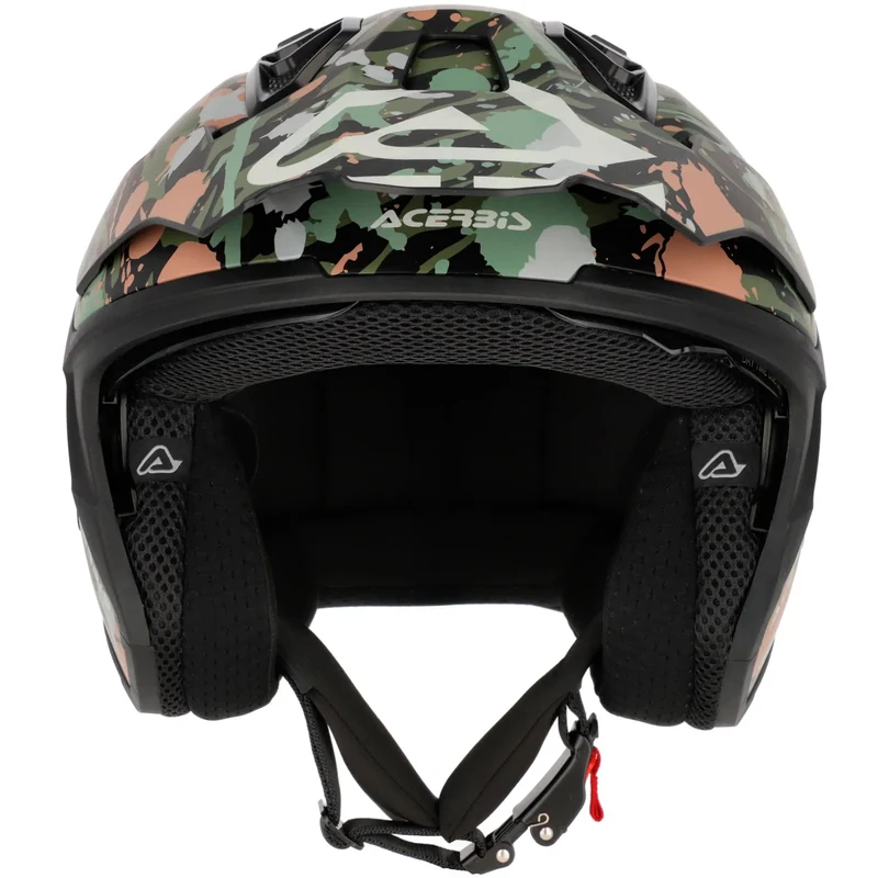 Casco Acerbis Jet Aria Evo Graphic - Camuflaje Verde/Marrón