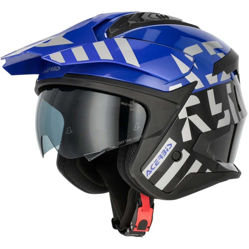 Casco Acerbis Jet Aria Evo Graphic - Negro/Azul