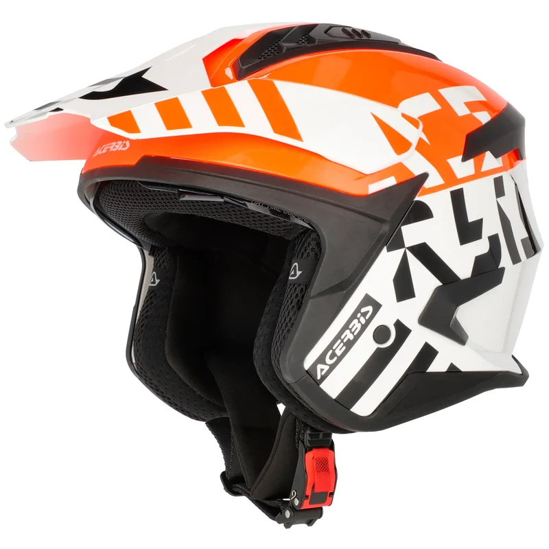 Casco Acerbis Jet Aria Evo Graphic - Blanco/Naranja