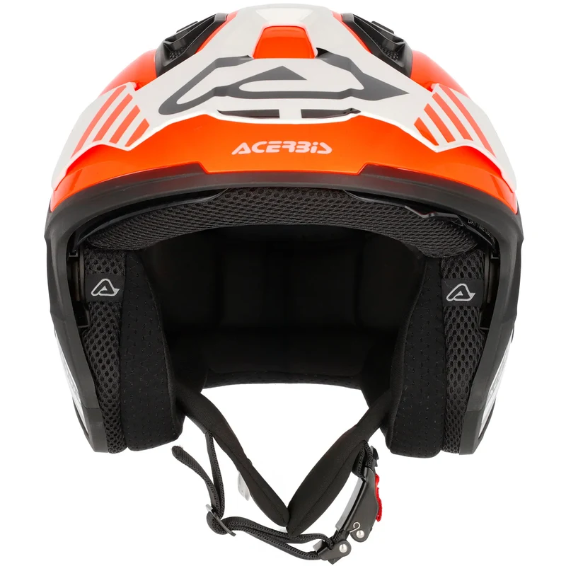 Casco Acerbis Jet Aria Evo Graphic - Blanco/Naranja