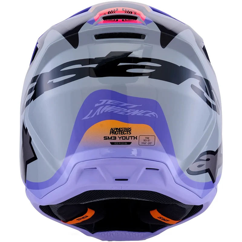 Casco Alpinestars S-M3 Youth Jettson - Gris/Negro/Lila
