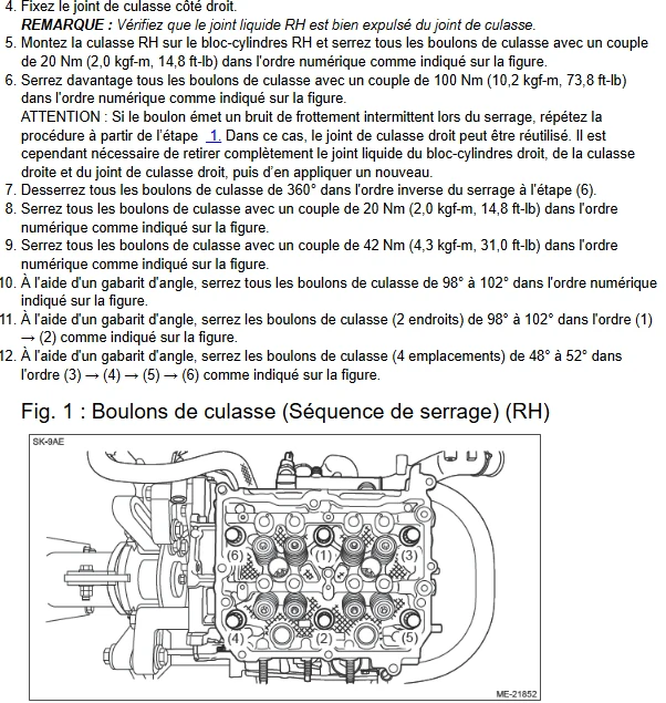 manuel d'atelier Subaru Forester 2020 français