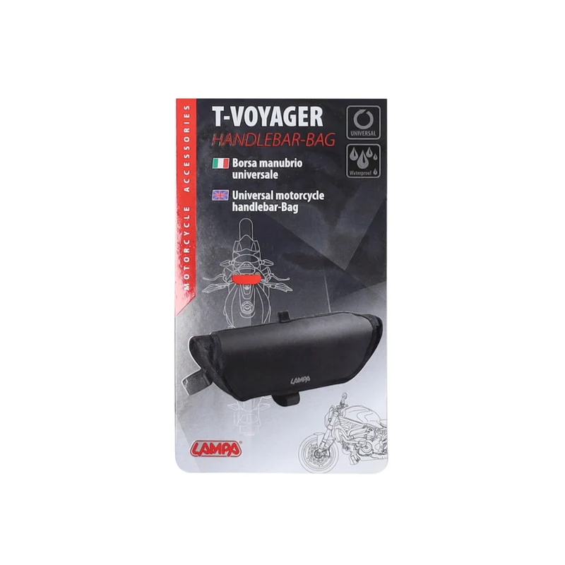 Sacoche de guidon noire Lampa 2L étanche pour cyclomoteur / Fatbike