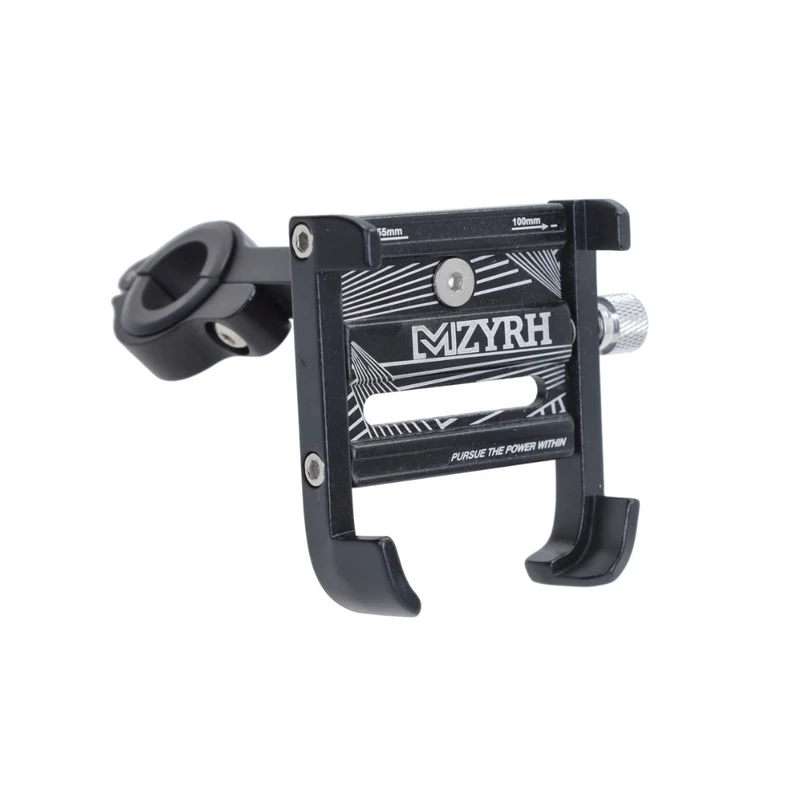 Support Téléphone Ajustable Aluminium Noir Scooter/Fatbike