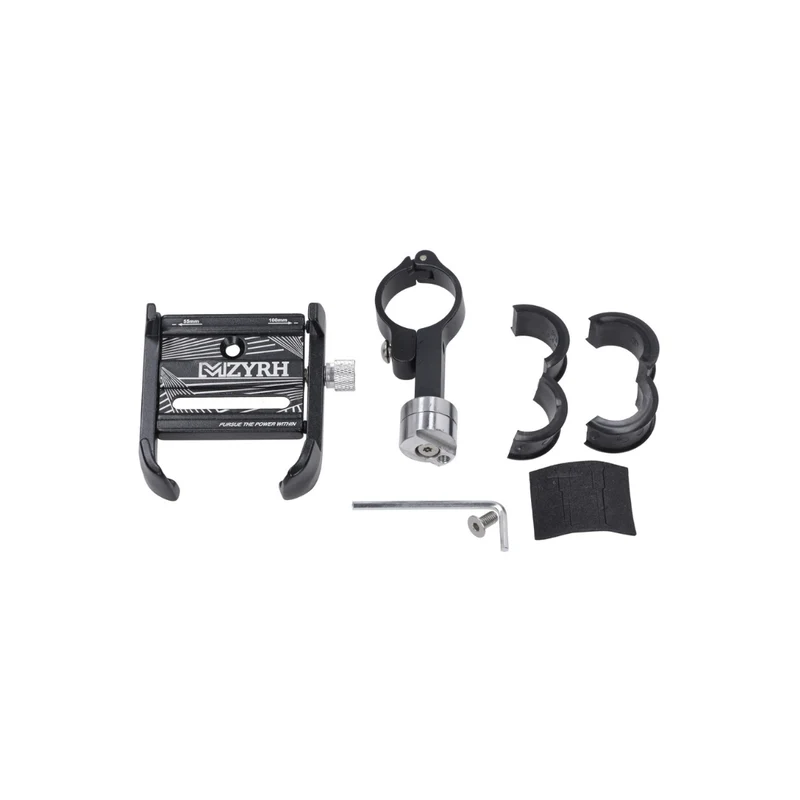 Support Téléphone Ajustable Aluminium Noir Scooter/Fatbike