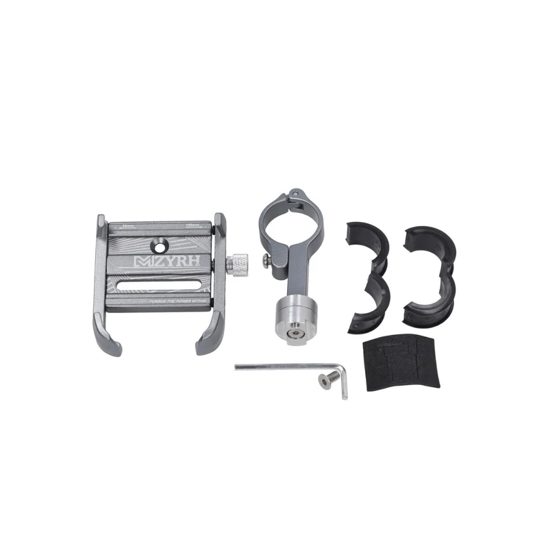 Support Téléphone Ajustable Aluminium Gris Scooter/Fatbike