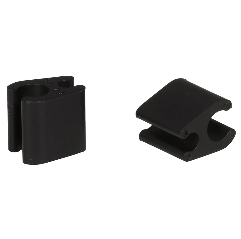 10x câble clips duo black 4,1mm / 4,1mm plastic Elvedes