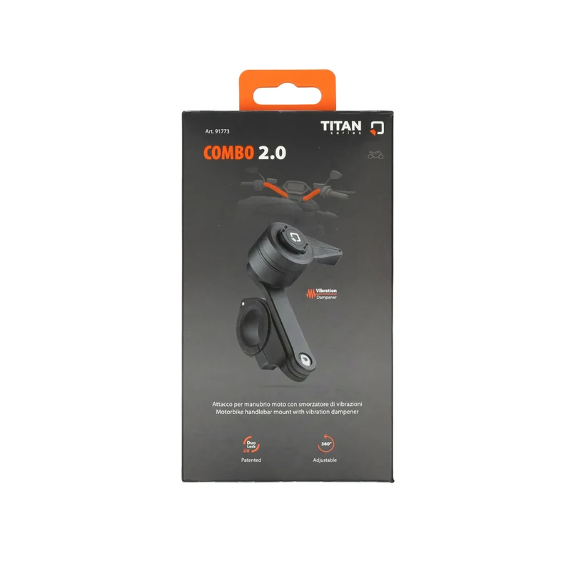 Adaptateur Lampa Téléphone Opti-Combo Guidon 2.0 Titan Série 22/35MM Cyclomoteur/Fatbike