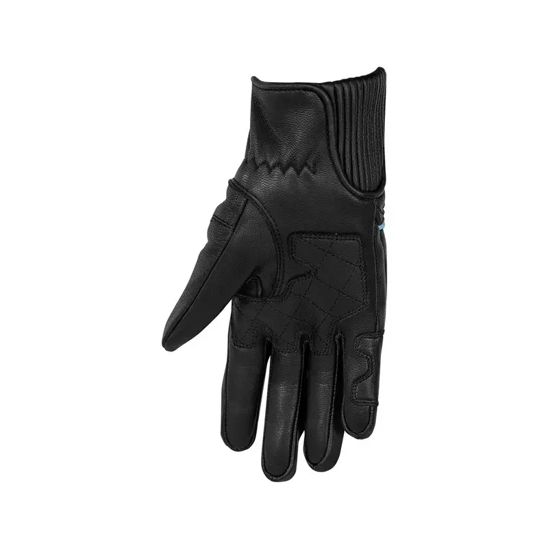 Gants moto été femme - Lilly noir et bleu