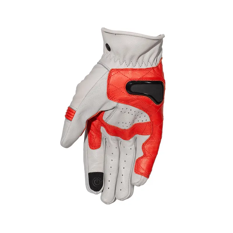Gants moto été homme - Calvin gris et rouge