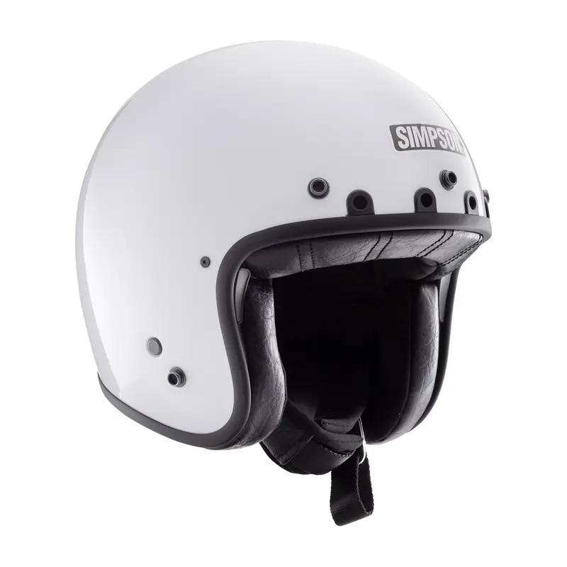 Casque jet moto - Chopper blanc