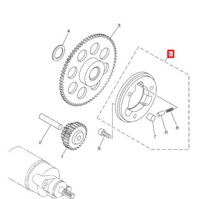 Embrague de arranque Yamaha DT 125 RE/X