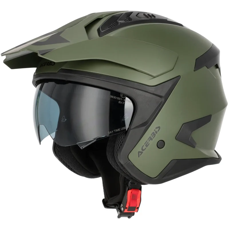 Casco Acerbis Jet Aria Evo Solid - Verde Mate