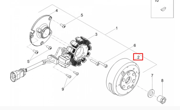 Volante encendido Aprilia RS4 50 2T 18-19