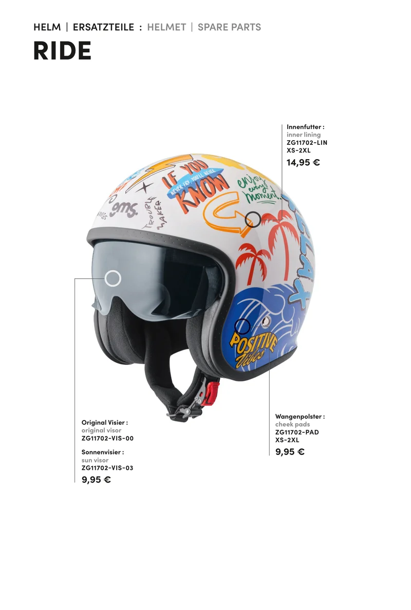 Sonnenvisier dunkel Ride