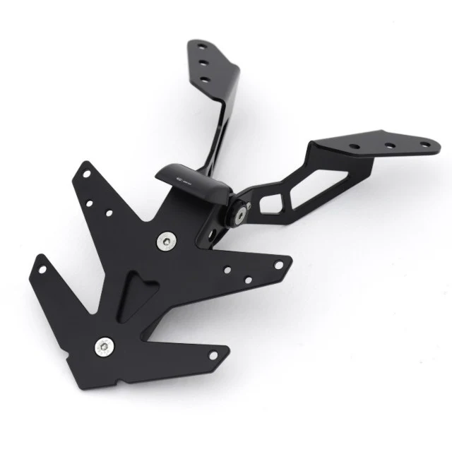 Portamatrículas con luz de matrícula Yamaha T-Max 560 Fase 2 BCD - negro mate