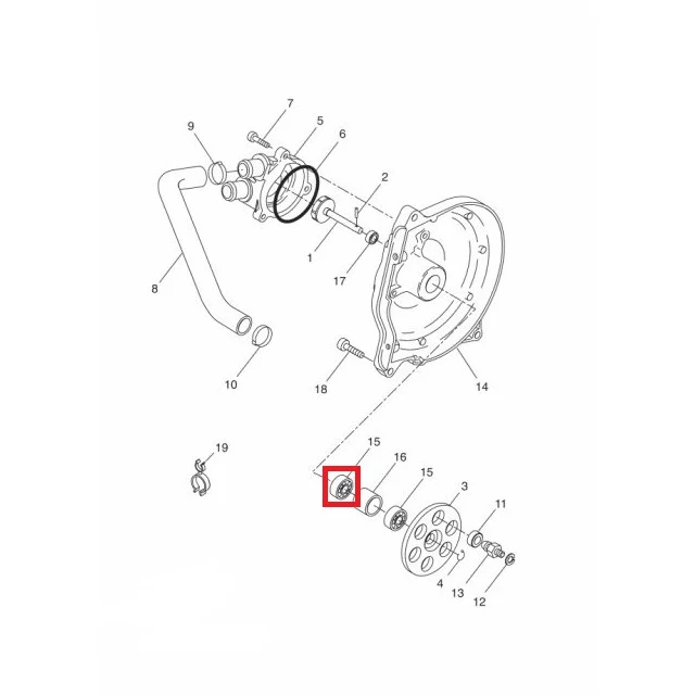 Cojinete bomba de agua Minarelli scooter Yamaha