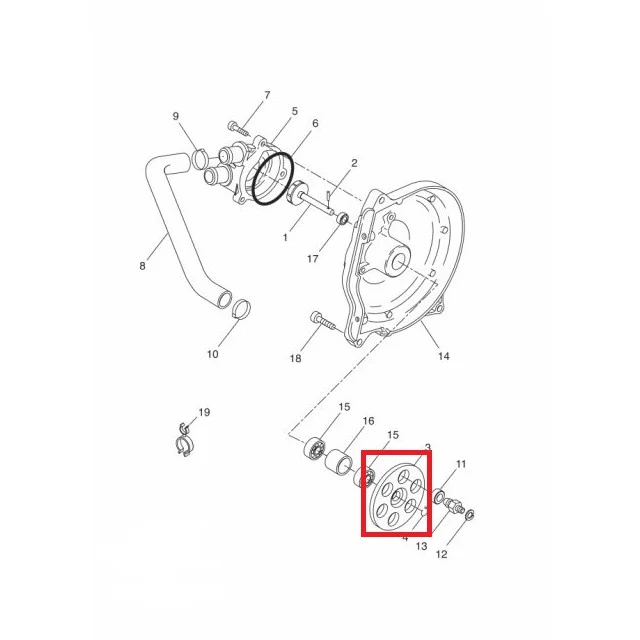 Engranaje eje impulsor bomba de agua Minarelli Scooter Yamaha
