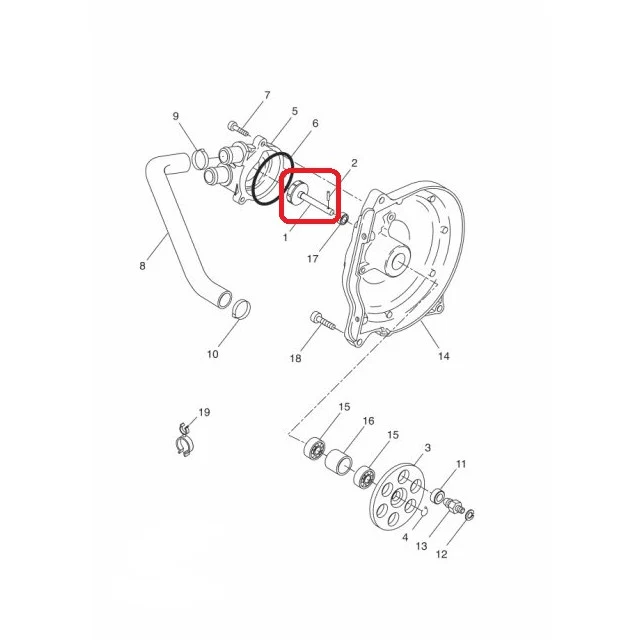 Eje con hélice bomba de agua Minarelli Scooter Yamaha