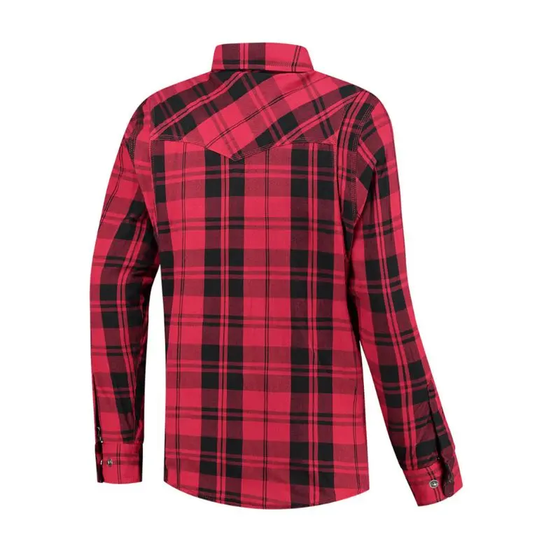 Chemise de moto homme - Jack Neil-25 rouge et noir