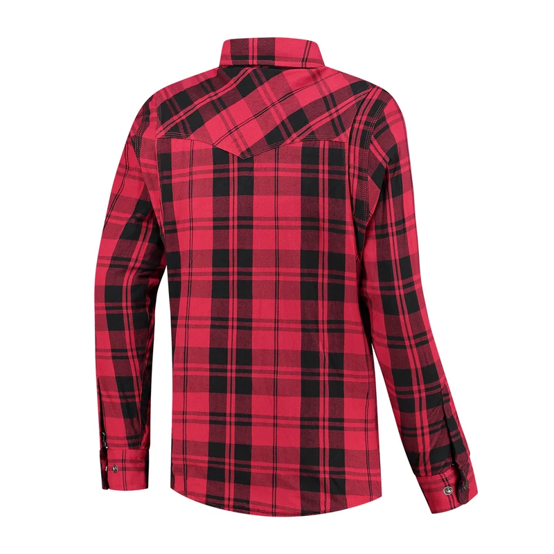 Chemise de moto homme - Jack Super Neil Rouge - GRANDE TAILLE