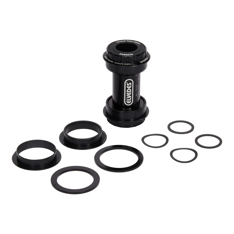 Boîtier de pédalier Elvedes Press-Fit 30->24mm (42mm/46mm) + Spacer 90,6/95,5mm