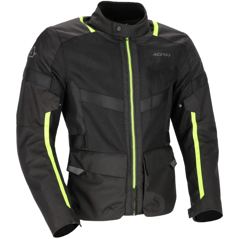 Chaqueta Acerbis CE Ramsey Vented Long Man - Negro/Amarillo