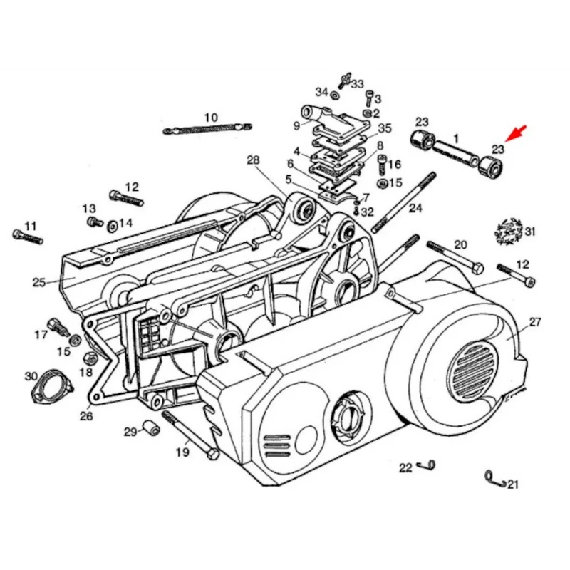 Silentblock motor Derbi Variant 50