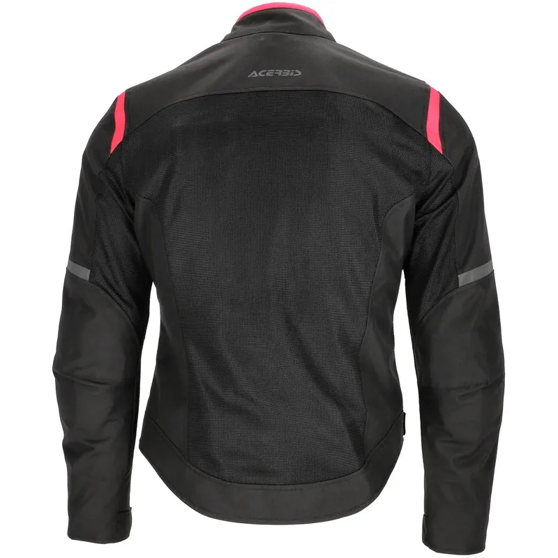 Chaqueta Acerbis CE Ramsey My Vented 2.0 Lady - Negro/Rosa