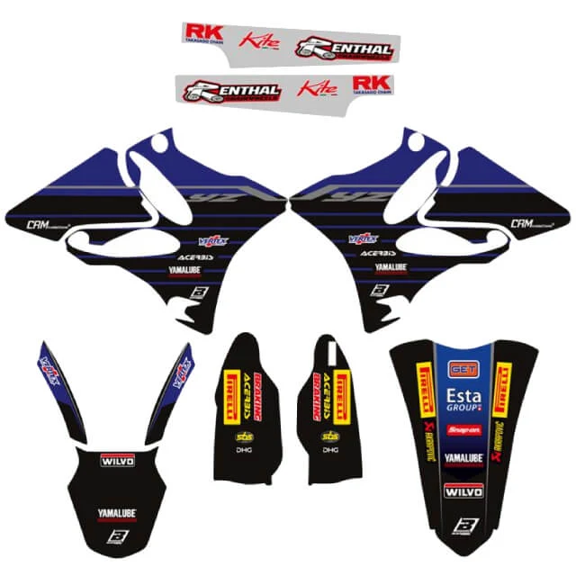 Kit de adhesivos Yamaha YZ 125-250 / YFZ 250 Blackbird
