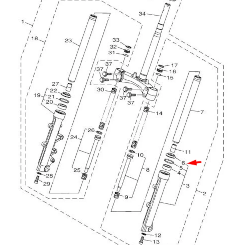 Guardapolvos barra de horquilla Yamaha N-Max 125 15-26
