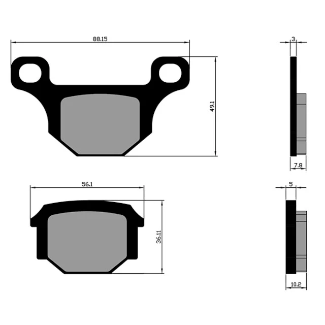 Pastillas de freno Aprilia RS4 / Derbi GPR For Race Polini - orgánicas