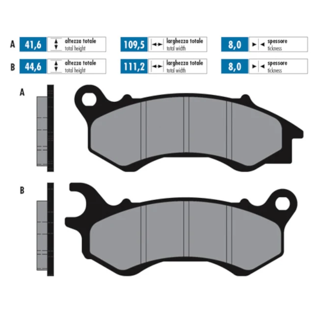 Pastillas de freno delanteras Honda SH Mode 125 / PCX For Race Polini - orgánicas