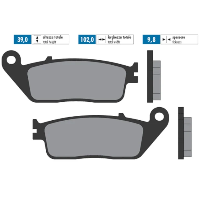 Pastillas de freno Honda SH / Yamaha X-Max 125/150cc For Race Polini - orgánicas