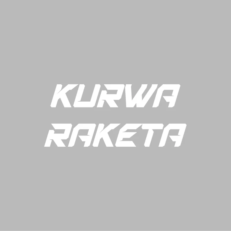 Autocollant Kurwa Raketa - 10x4,4CM