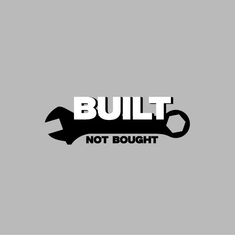 Autocollant Construit Non Acheté - 10x3.3CM