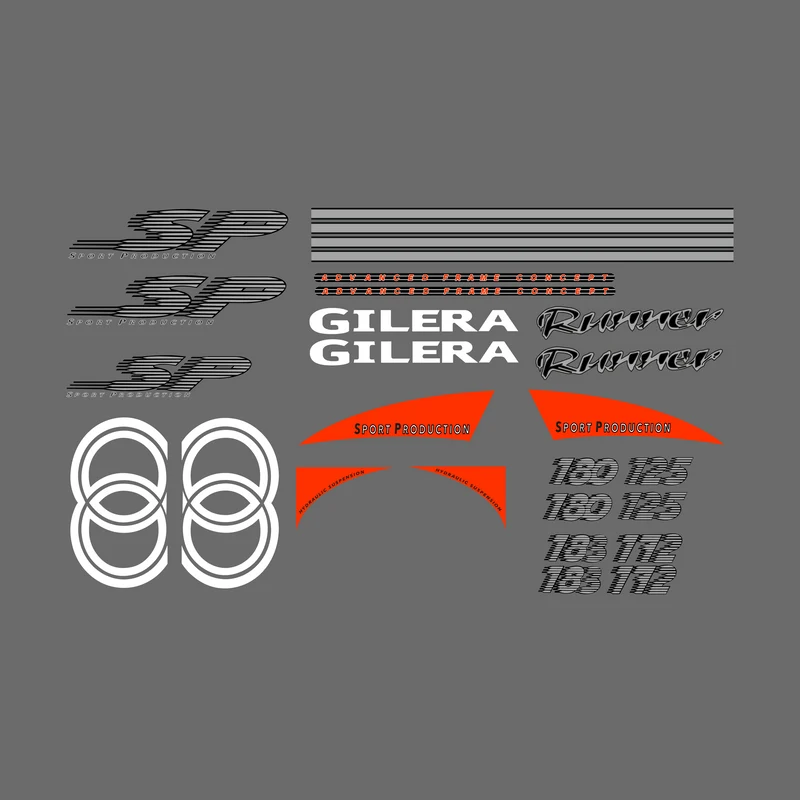 Séglage des autocollants Gilera Runner 125-180cc 2 traits SP