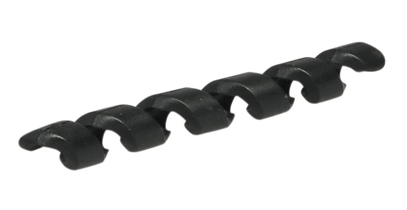 25x protections de cadre spirale, 4 - 5,5mm Elvedes Rubber, noir