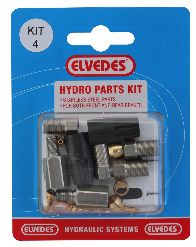 Hydro Elvedes Parts kit 4: M8 + M6 Stainless Steel Parts pour Front et Rear Brakes pour