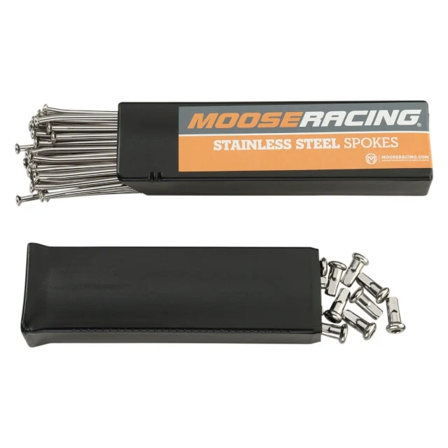 Kit de radios rueda trasera 18" Honda CR 125-250 / CRF 250-450 Moose Racing Acero Inoxidable