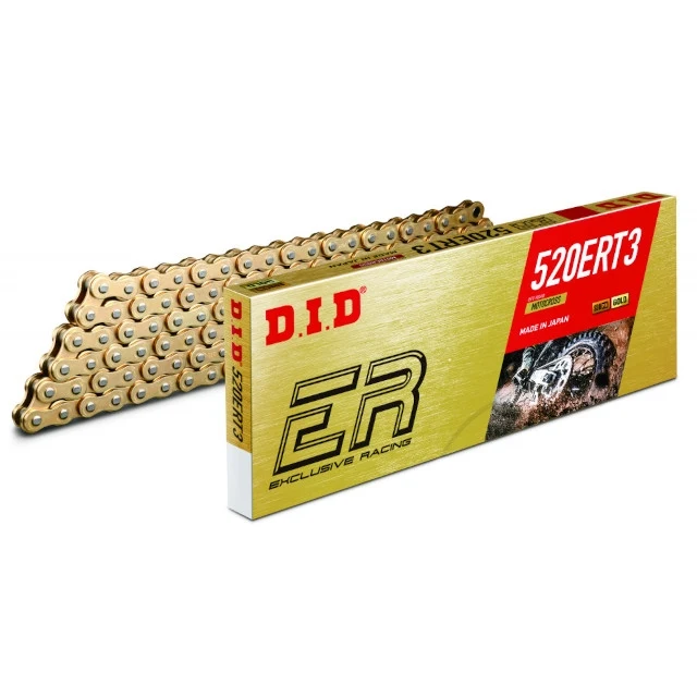 Cadena de transmisión paso 520 ERT3 114 eslabones D.I.D - dorado