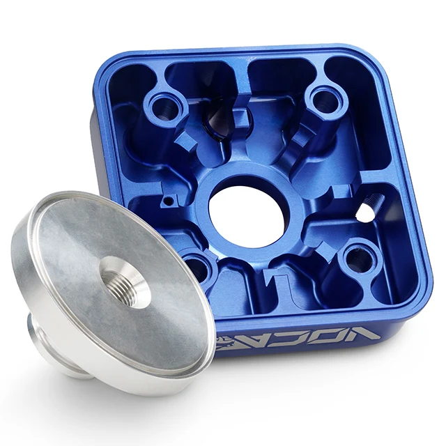 Culata modular VOCA Race Head RAW, culatín virgen, Yamaha DT LC/D - azul