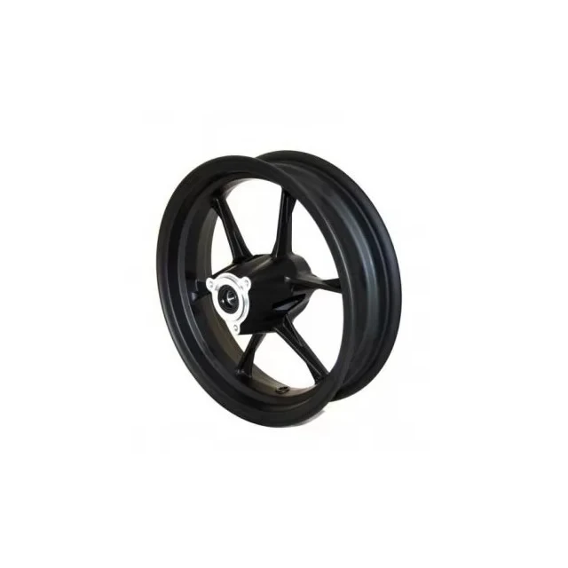 Llanta delantera pitbike 2.5x12 ultraligera 4 tornillos negro Malcor