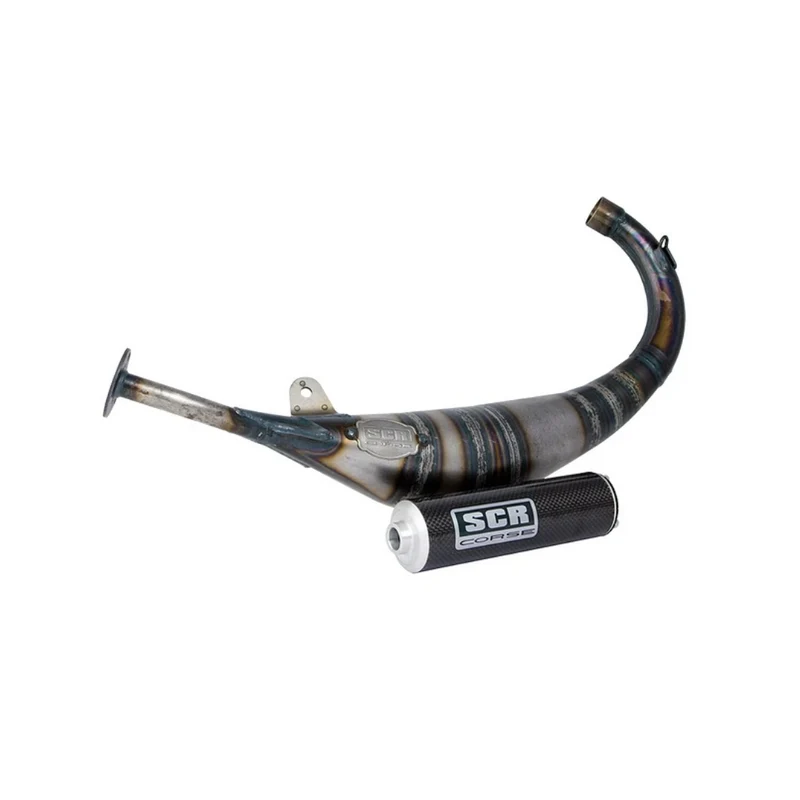 Pot d'échappement SCR Corse 70cc Racing Line Carbone Dessous Derbi Senda 2 Temps